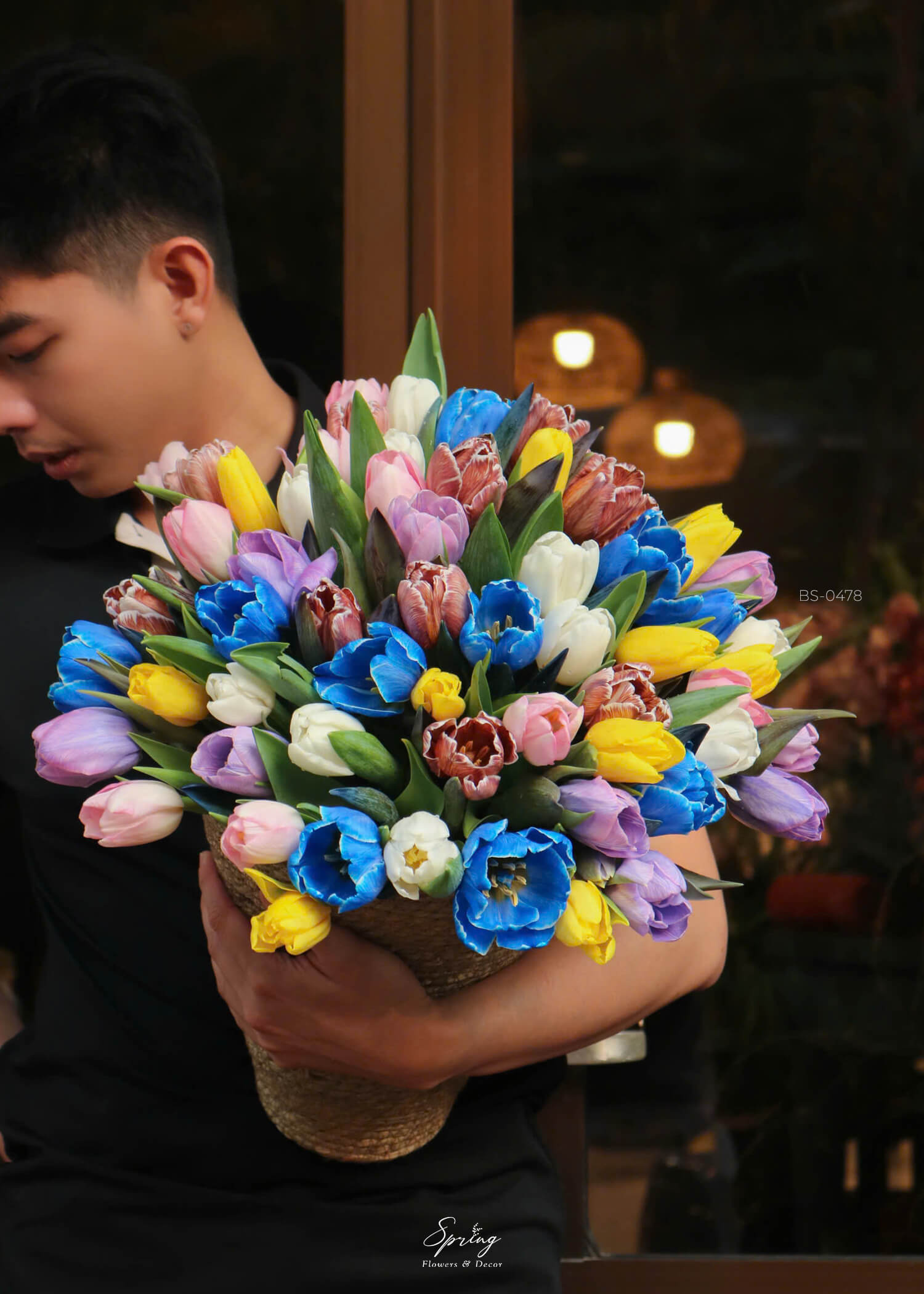 Giỏ hoa Tulip BS-0478