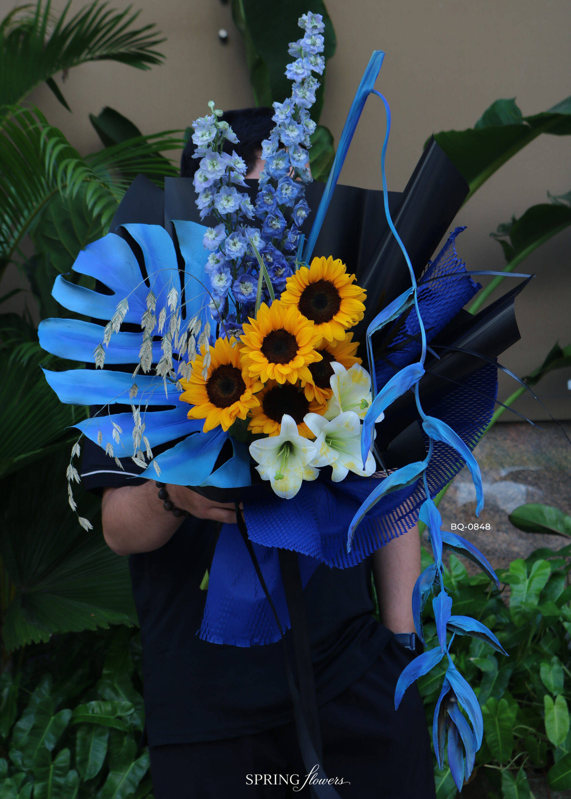 Cobalt Sunflowers Bouquet BQ-0848 - Image 2