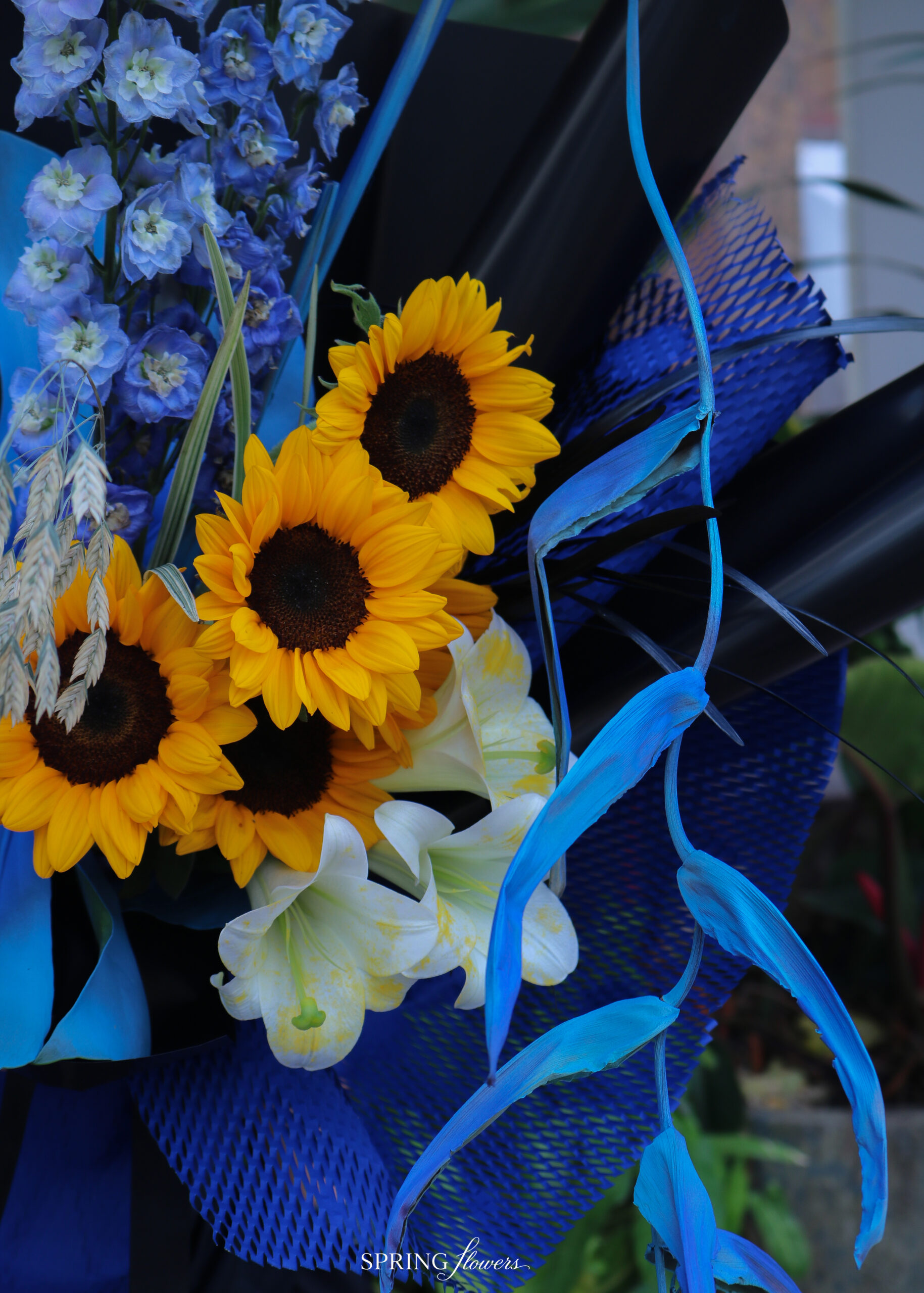 Cobalt Sunflowers Bouquet BQ-0848 - Image 4