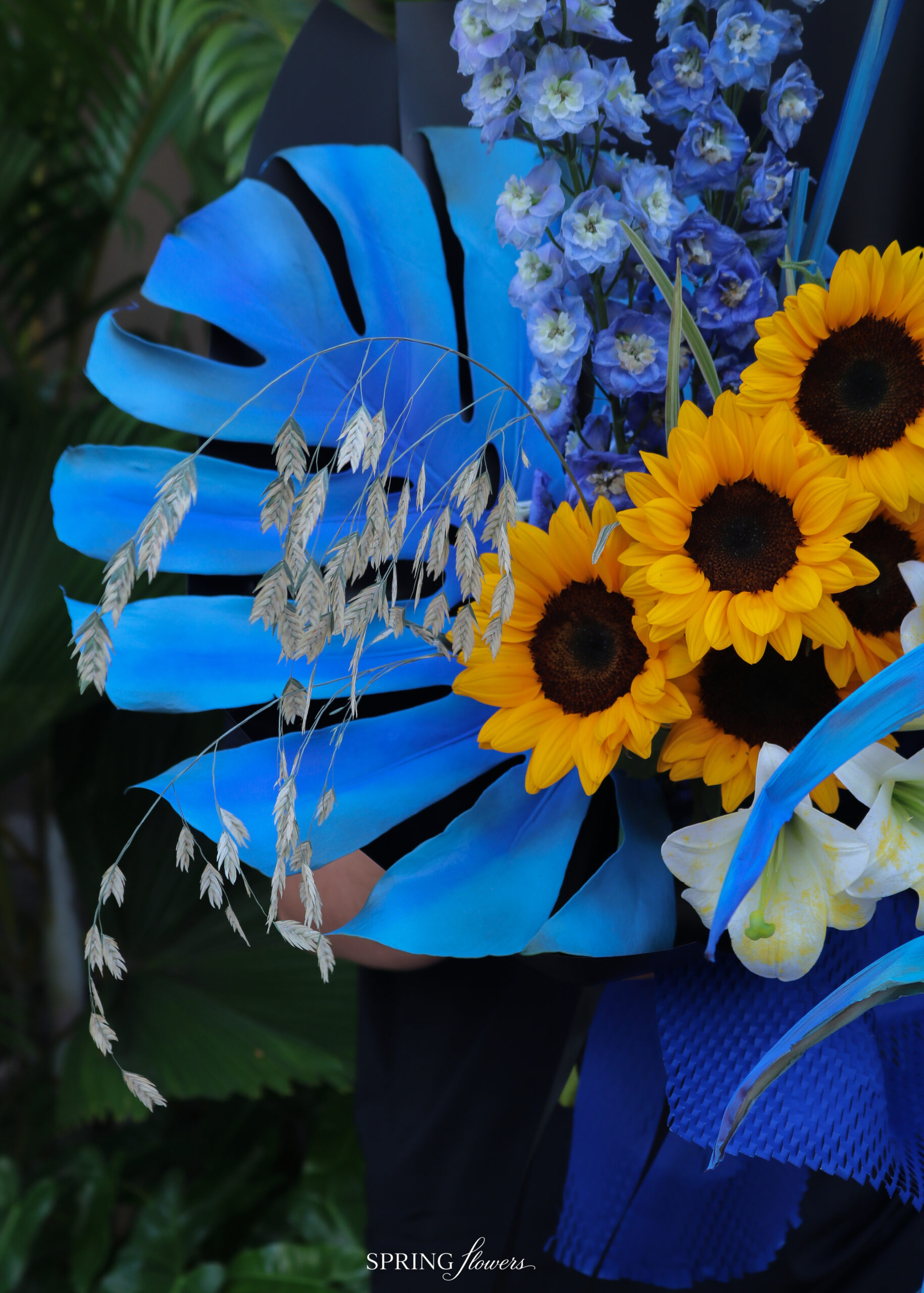 Cobalt Sunflowers Bouquet BQ-0848 - Image 3